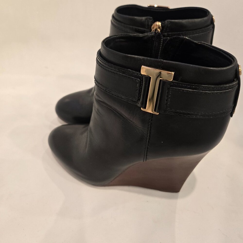 Tory Burch wedge ankle boots black Size 8 - Picture 4 of 7